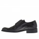 Men's laced-up derby shoe in black patent leather - Available sizes:  36, 37, 38, 46, 47, 48, 49, 50
