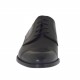 Men's laced derby shoe with captoe in black leather - Available sizes:  36, 38, 47, 48, 49, 50