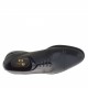 Men's laced derby shoe with captoe in black leather - Available sizes:  36, 38, 47, 48, 49, 50