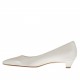 Escarpin pour femmes en cuir ivoire perlé talon 3 - Pointures disponibles:  33