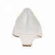 Woman's pump in pearly ivory leather heel 3 - Available sizes:  33