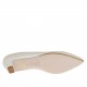 Zapato de salón para mujer en piel marfil perlado tacon 3 - Tallas disponibles:  33