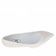 Woman's pump in pearly ivory leather heel 3 - Available sizes:  33
