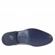 Men's laced derby shoe with captoe in blue leather - Available sizes:  49
