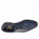 Men's laced derby shoe with captoe in blue leather - Available sizes:  49