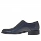Scarpa da uomo stringata elegante stile Oxford con puntale in pelle blu - Misure disponibili: 48, 50