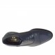 Elégant chaussure Oxford à lacets et bout droit pour hommes en cuir bleu foncé - Pointures disponibles:  48, 50