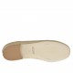 Ballerina da donna con punta tonda in pelle laminata platino tacco 1 - Misure disponibili: 32