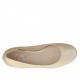 Ballerina da donna con punta tonda in pelle laminata platino tacco 1 - Misure disponibili: 32