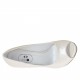 Escarpin pour femmes à bout ouvert avec platefome en cuir ivoire perlé talon 11 - Pointures disponibles:  34, 42, 43, 44, 45