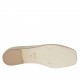 Zapato bailarina para mujer en charol de color polvo con punta cuadrada tacon 1 - Tallas disponibles:  32