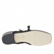 Scarpa stringata da donna in pelle anticata laminata argento e tessuto nero tacco 1 - Misure disponibili: 32