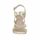 Sandale pour femmes avec plateforme intérieure en cuir lamé platine talon 11 - Pointures disponibles:  43
