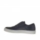 Scarpa sportiva da uomo con elastico e stringhe opzionali in pelle traforata nera - Misure disponibili: 47