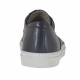  Zapato deportivo para hombre con elastico y cordones opcionales en piel trenzada negra - Tallas disponibles:  47