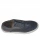 Scarpa sportiva da uomo con elastico e stringhe opzionali in pelle traforata nera - Misure disponibili: 47