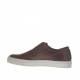 Chaussure sportif pour hommes avec elastiques en cuir tressé marron foncé - Pointures disponibles:  47