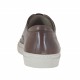 Zapato deportivo para hombre con elastico en piel trenzada marron oscuro - Tallas disponibles:  47