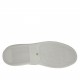 Chaussure sportif pour hommes avec elastiques en cuir tressé marron foncé - Pointures disponibles:  47