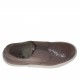 Zapato deportivo para hombre con elastico en piel trenzada marron oscuro - Tallas disponibles:  47