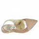 Chanel pour femmes en daim et cuir verni beige talon 10 - Pointures disponibles:  42