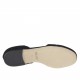 Zapato abierto para mujer con cordon y tachuelas en gamuza negra tacon 1 - Tallas disponibles:  32