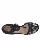 Woman's open shoe with studs and lace in black suede heel 1 - Available sizes:  32