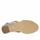 Sandale pour femmes avec talon compensé en daim gris et daim avec blanc impression optique talon compensé 3 - Pointures disponibles:  46