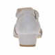 Scarpa aperta da donna con cinturino in camoscio grigio e stampato bianco optical zeppa 3 - Misure disponibili: 46
