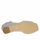 Scarpa aperta da donna con cinturino in camoscio grigio e stampato bianco optical zeppa 3 - Misure disponibili: 46