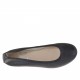 Ballerine pour femmes en cuir noir avec talon 1 - Pointures disponibles:  32