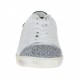 Scarpa stringata da donna in pelle e pelle stampata bianca e nera zeppa 2 - Misure disponibili: 32