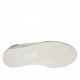 Chaussure sportif pour femmes à lacets en cuir et cuir imprimé blanc et noir talon compensé 2 - Pointures disponibles:  32