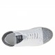 Zapato deportivo con cordones para mujer en piel y piel estampada blanca y negra cuña 2 - Tallas disponibles:  32
