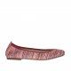 Ballerina da donna in pelle rossa stampata multicolore tacco 1 - Misure disponibili: 32