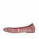 Ballerina da donna in pelle rossa stampata multicolore tacco 1 - Misure disponibili: 32