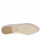 Ballerina da donna con punta sfilata in camoscio rivestito laminato platino tacco 1 - Misure disponibili: 32