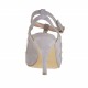 Sandale pour femmes avec plateforme, courroie et goujons en daim gris glycine talon 8 - Pointures disponibles:  34, 42