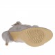Sandalo da donna con plateau, borchie e cinturino in camoscio grigio glicine tacco 8 - Misure disponibili: 34, 42