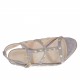 Sandalo da donna con plateau, borchie e cinturino in camoscio grigio glicine tacco 8 - Misure disponibili: 34, 42