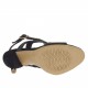 Sandale pour femmes avec bandes croisées et plateforme en cuir et daim noir talon 8 - Pointures disponibles:  42