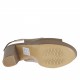 Sandale fermée pour femmes avec plateforme et lacets postérieur en cuir taupe talon 10 - Pointures disponibles:  42