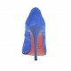 Scarpa aperta da donna in camoscio blu elettrico con plateau e tacco 10 - Misure disponibili: 42