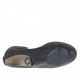 Chaussure elégant à lacets et bout droit pour hommes en cuir noir - Pointures disponibles:  50