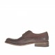 Chaussure elégant à lacets et bout droit pour hommes en cuir antiqué marron - Pointures disponibles:  50