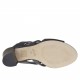 Woman's strappy sandal with golden studs in black leather heel 6 - Available sizes:  32