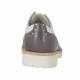 Chaussure richelieu pour femmes avec elastique en cuir marron et blanc talon 2,5 - Pointures disponibles:  33, 45