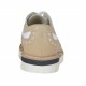 Scarpa stringata in stile inglese da donna in pelle beige e bianca zeppa 2,5 - Misure disponibili: 33