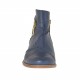 Stivaletto da donna con cerniere e borchia in pelle blu tacco 2 - Misure disponibili: 33