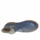 Stivaletto da donna con cerniere e borchia in pelle blu tacco 2 - Misure disponibili: 33